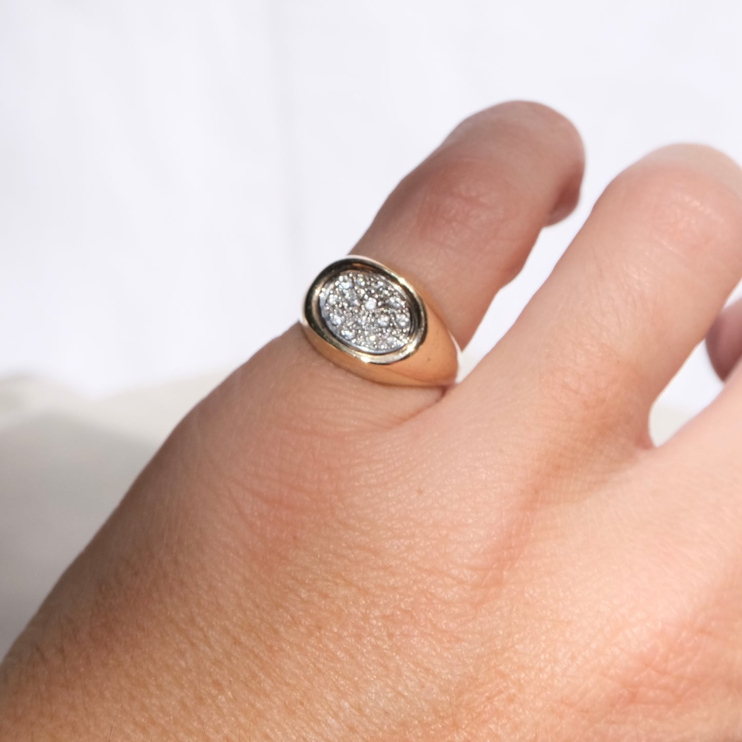 Blanche 14k Diamond Signet