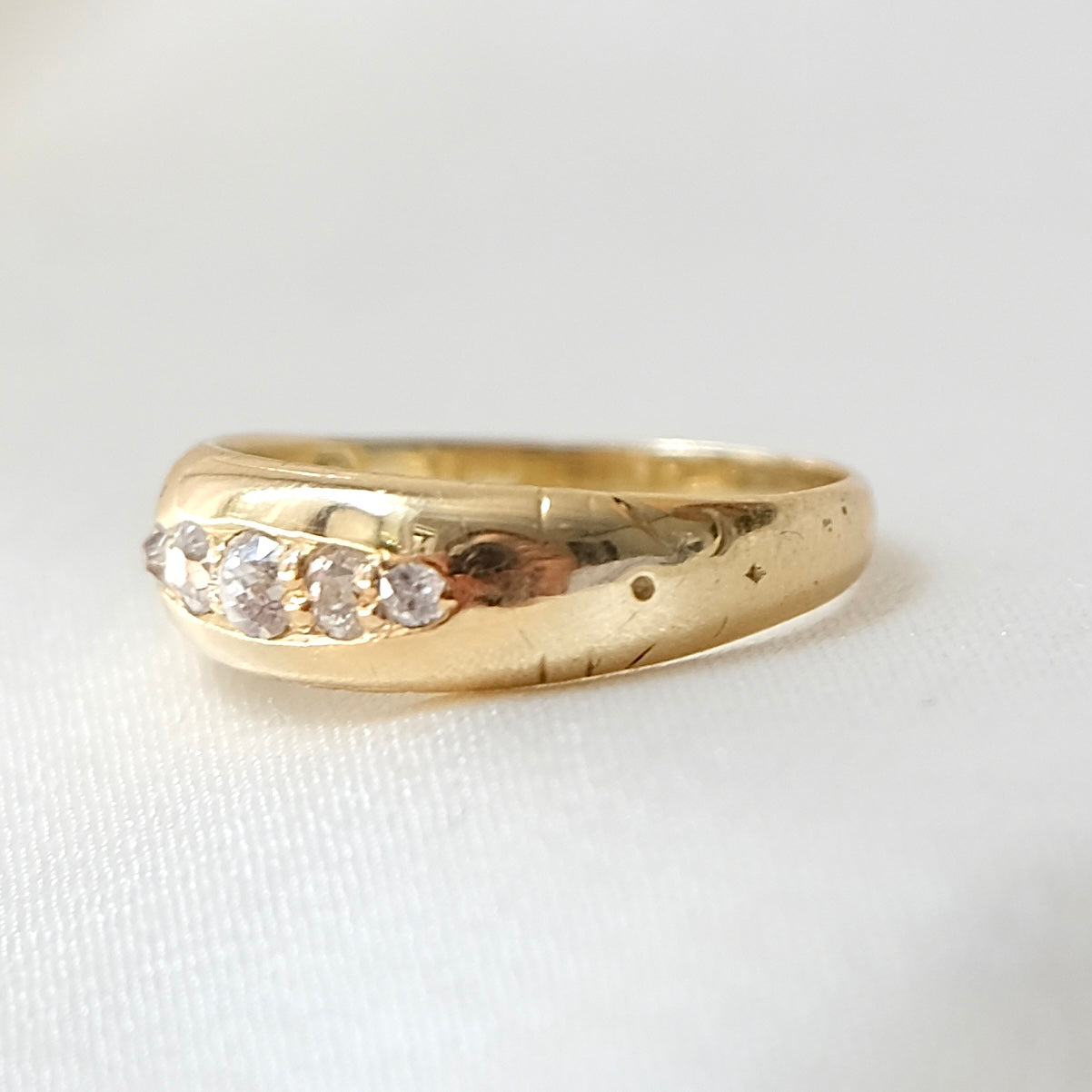1892 Victorian 18k Diamond Band