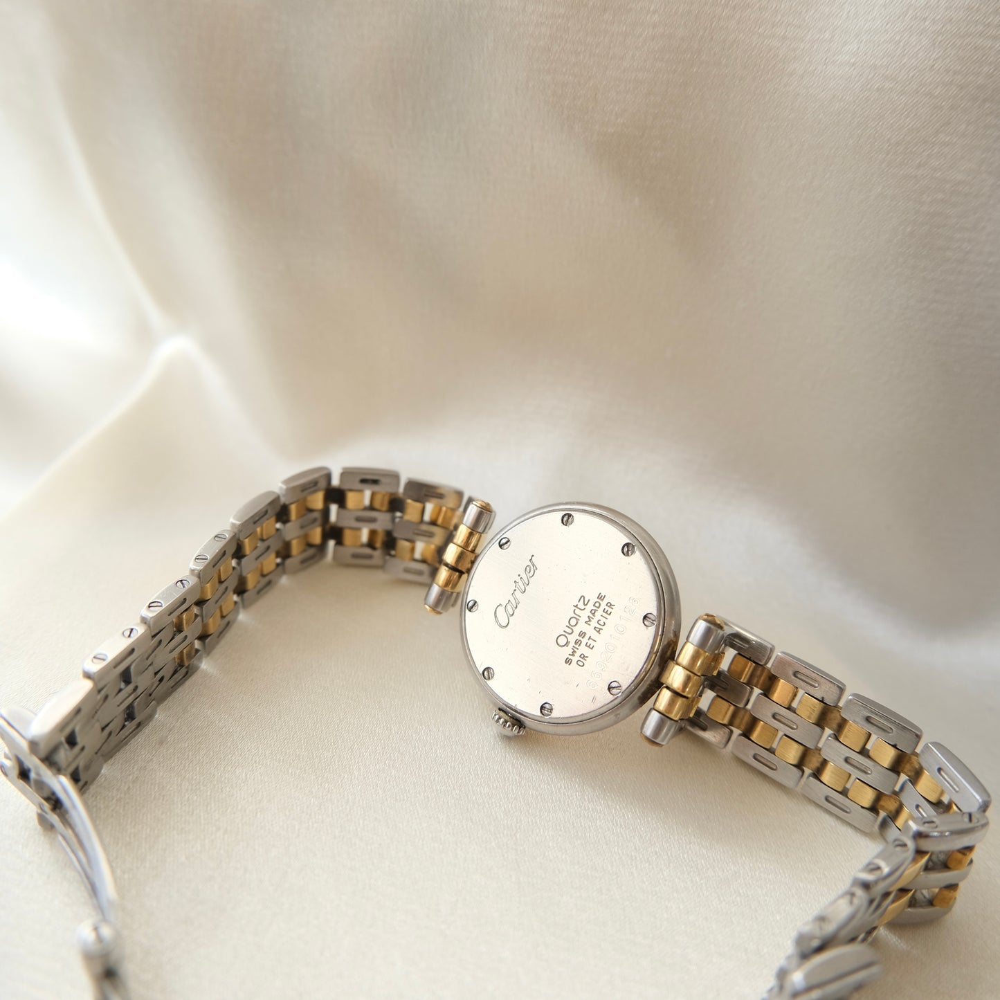 Cartier 18k & Steel Vendome Watch