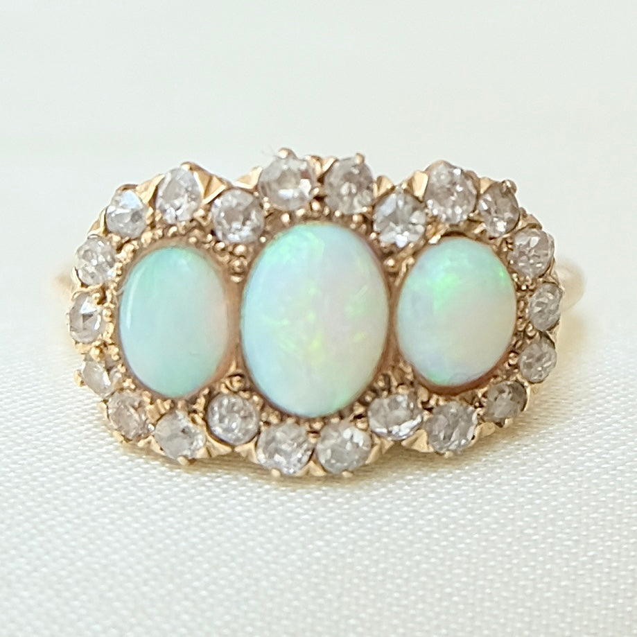 Victorian Opal Trilogy Ring
