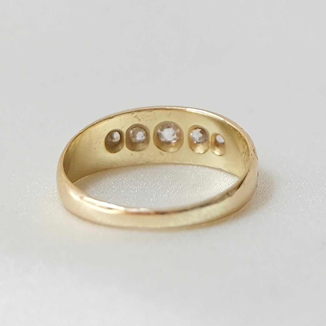 1892 Victorian 18k Diamond Band