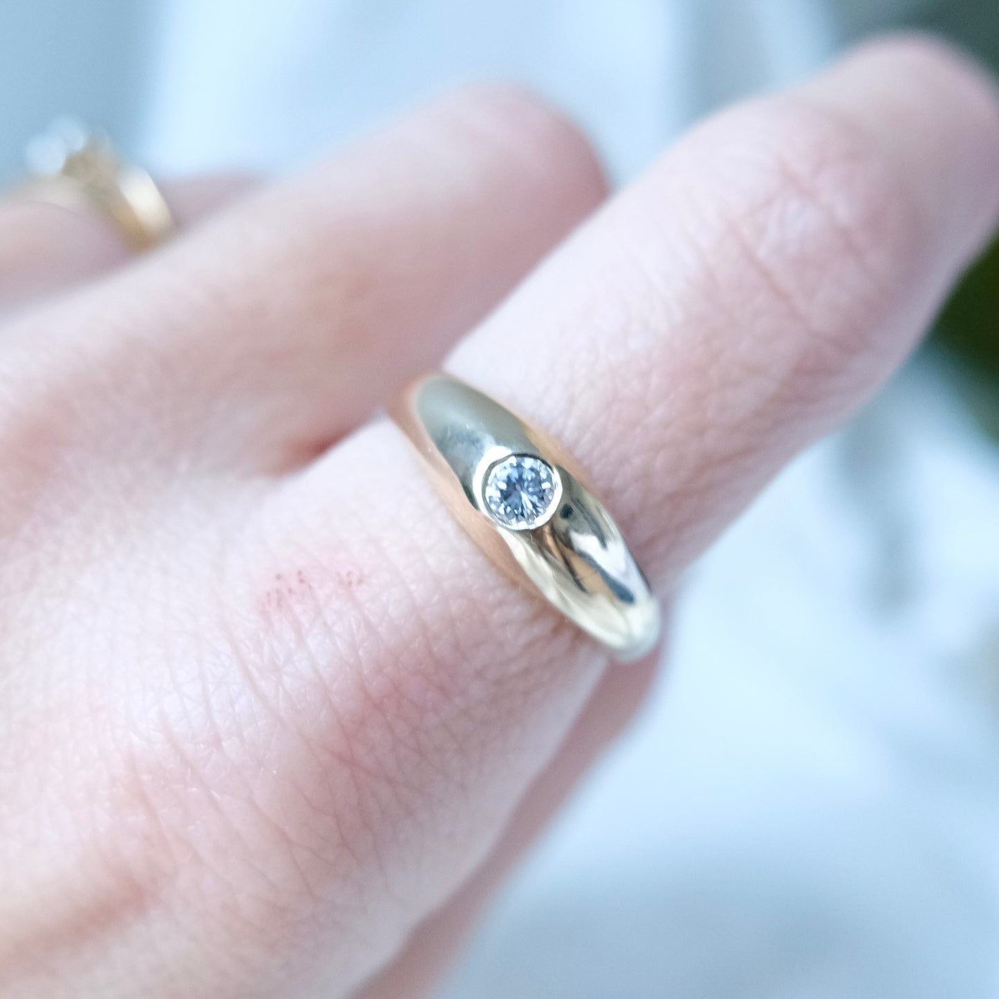 Dali 14K Diamond Dome Ring