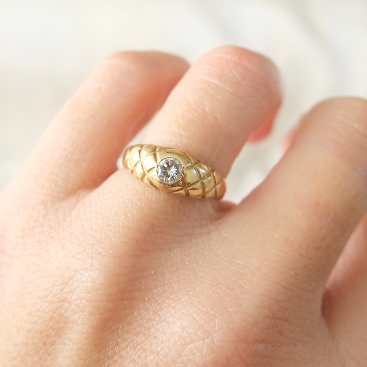 Arc 14k Diamond Ring