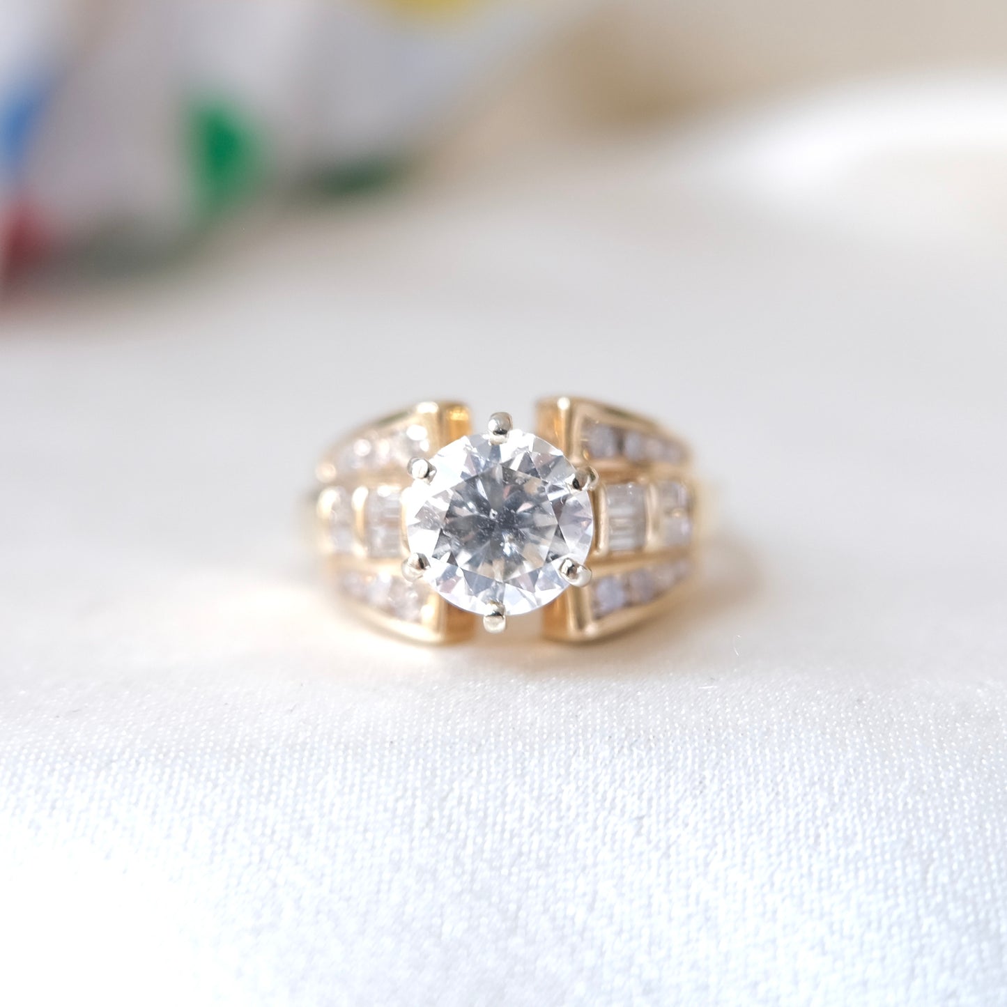 Corsa 14K Diamond Engagement Ring