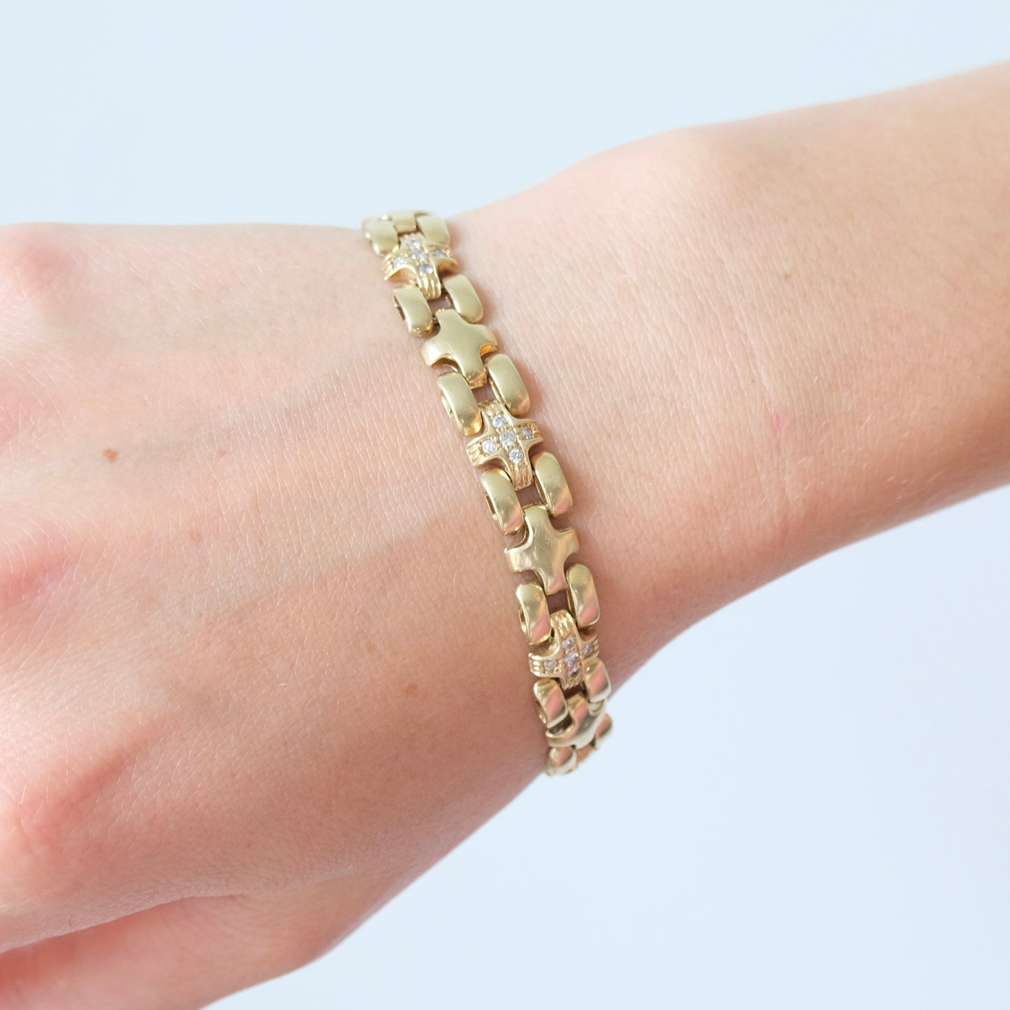 Aurelie 14k Diamond Panther Link