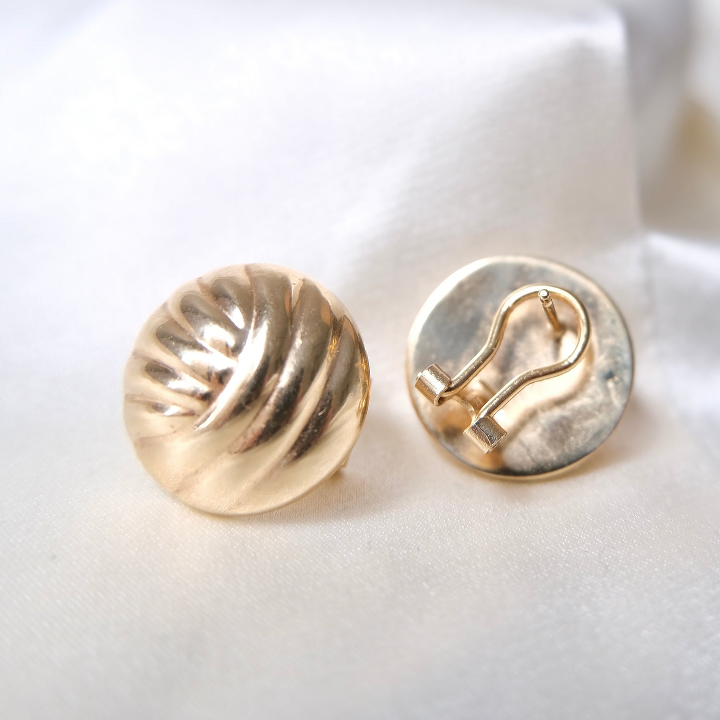 Estate 14k 70s Sphere Earrings