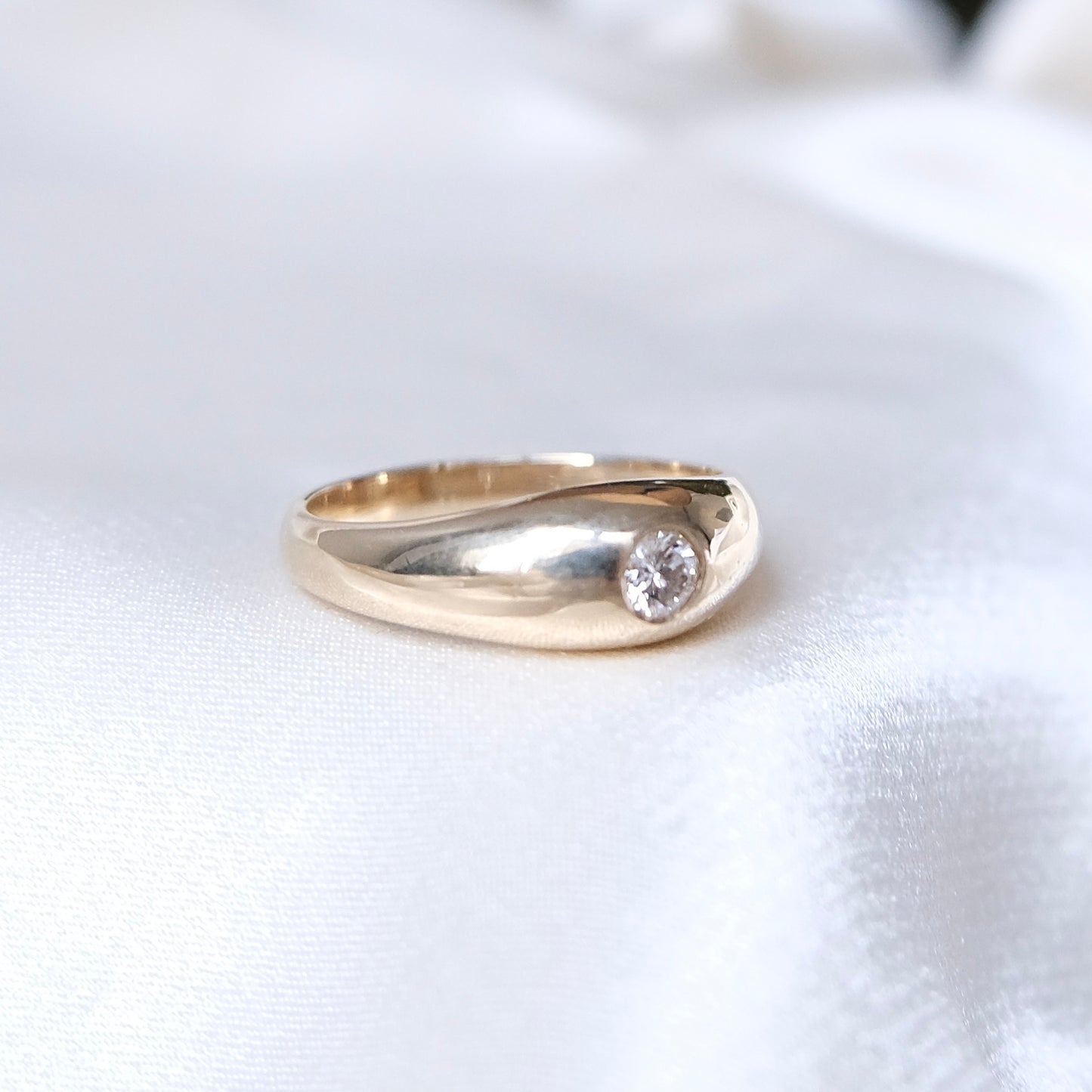Dali 14K Diamond Dome Ring