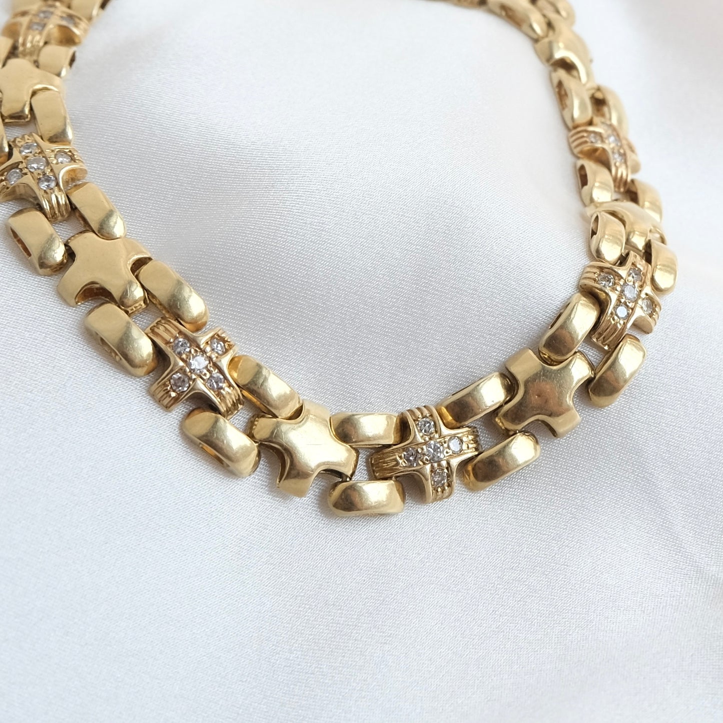 Aurelie 14k Diamond Panther Link