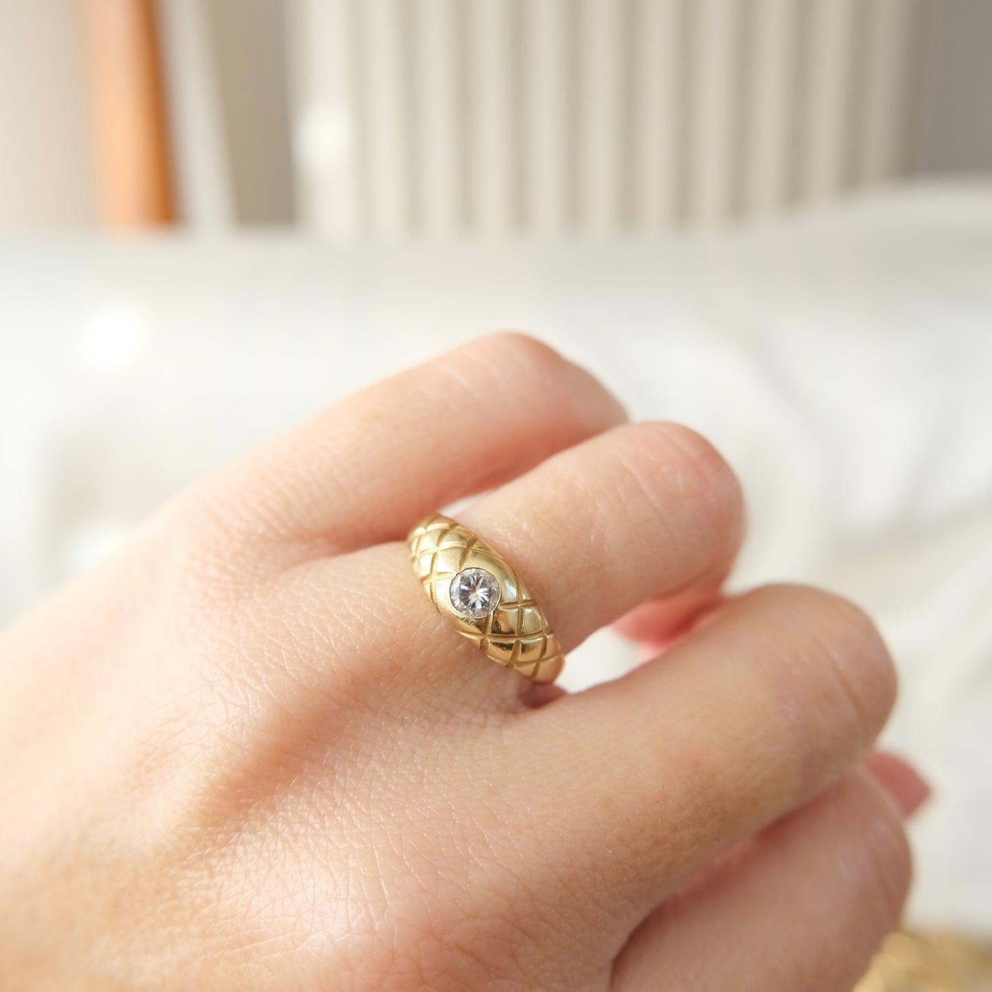 Arc 14k Diamond Ring