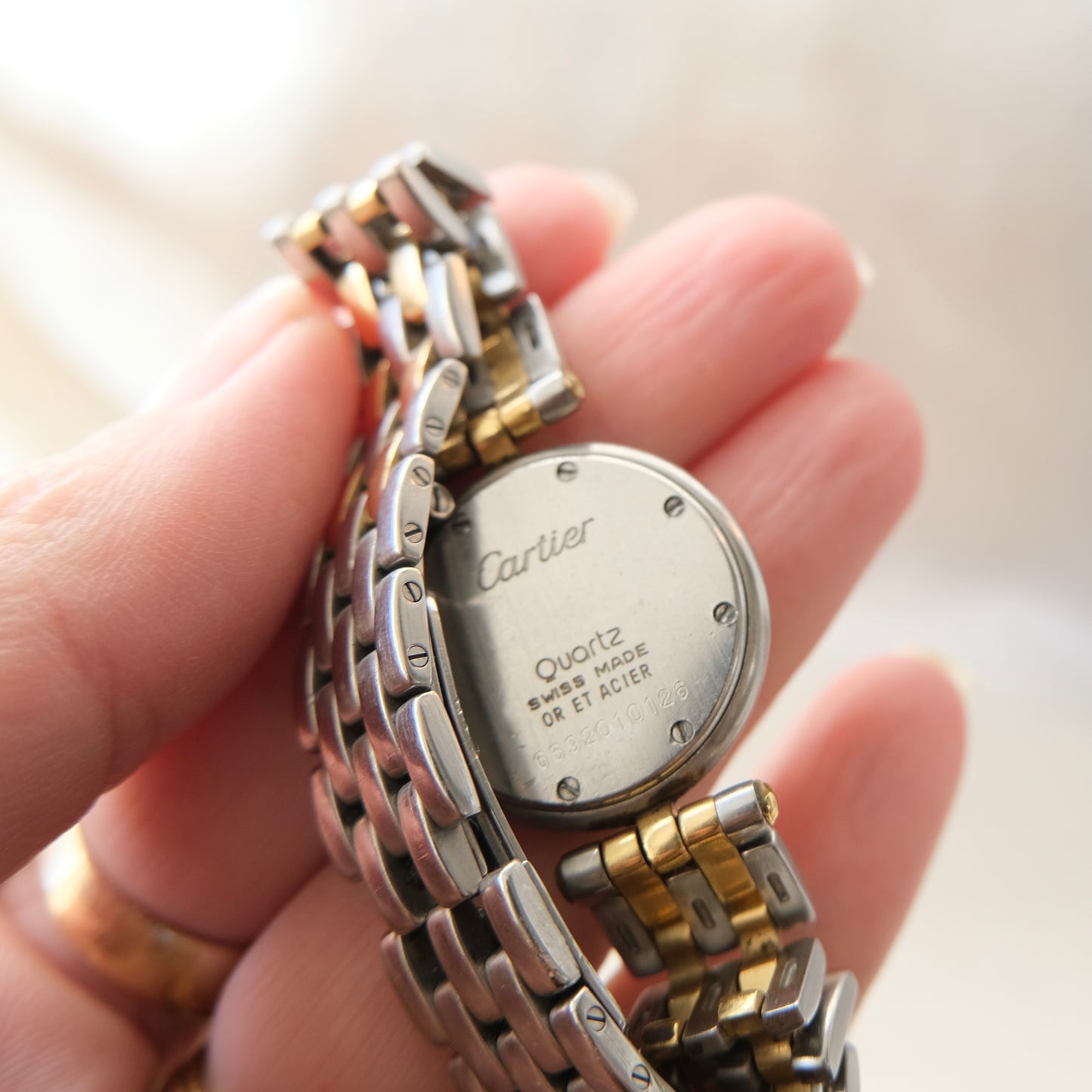 Cartier 18k & Steel Vendome Watch