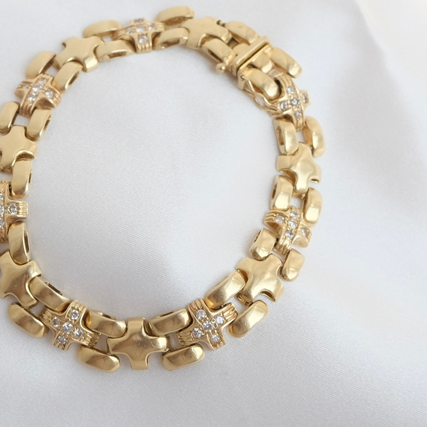 Aurelie 14k Diamond Panther Link