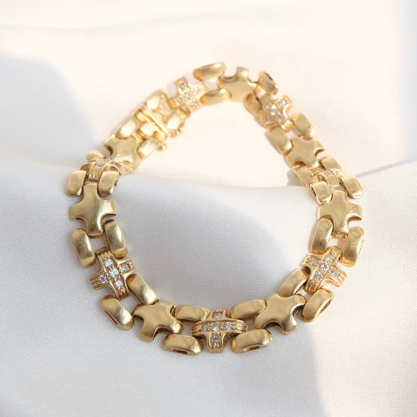 Aurelie 14k Diamond Panther Link
