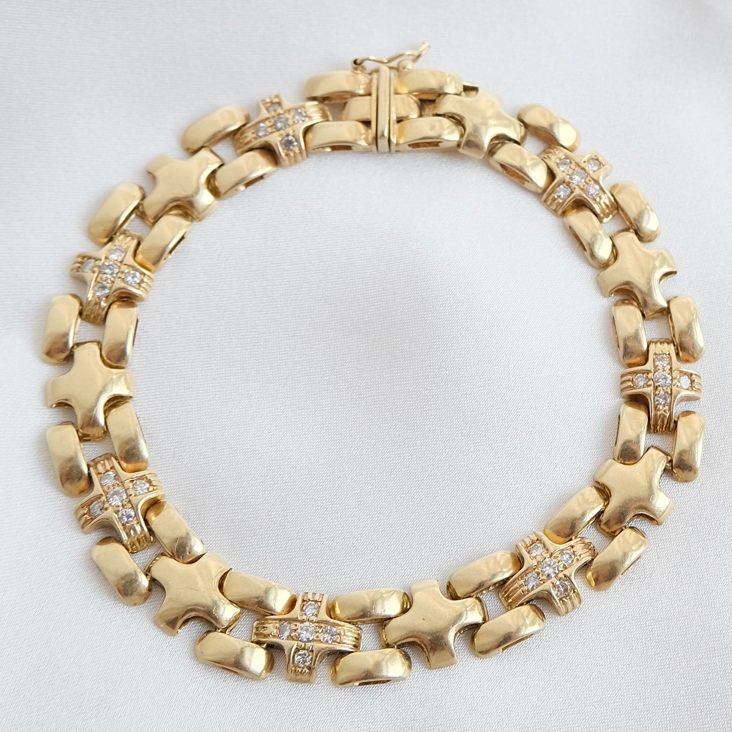 Aurelie 14k Diamond Panther Link