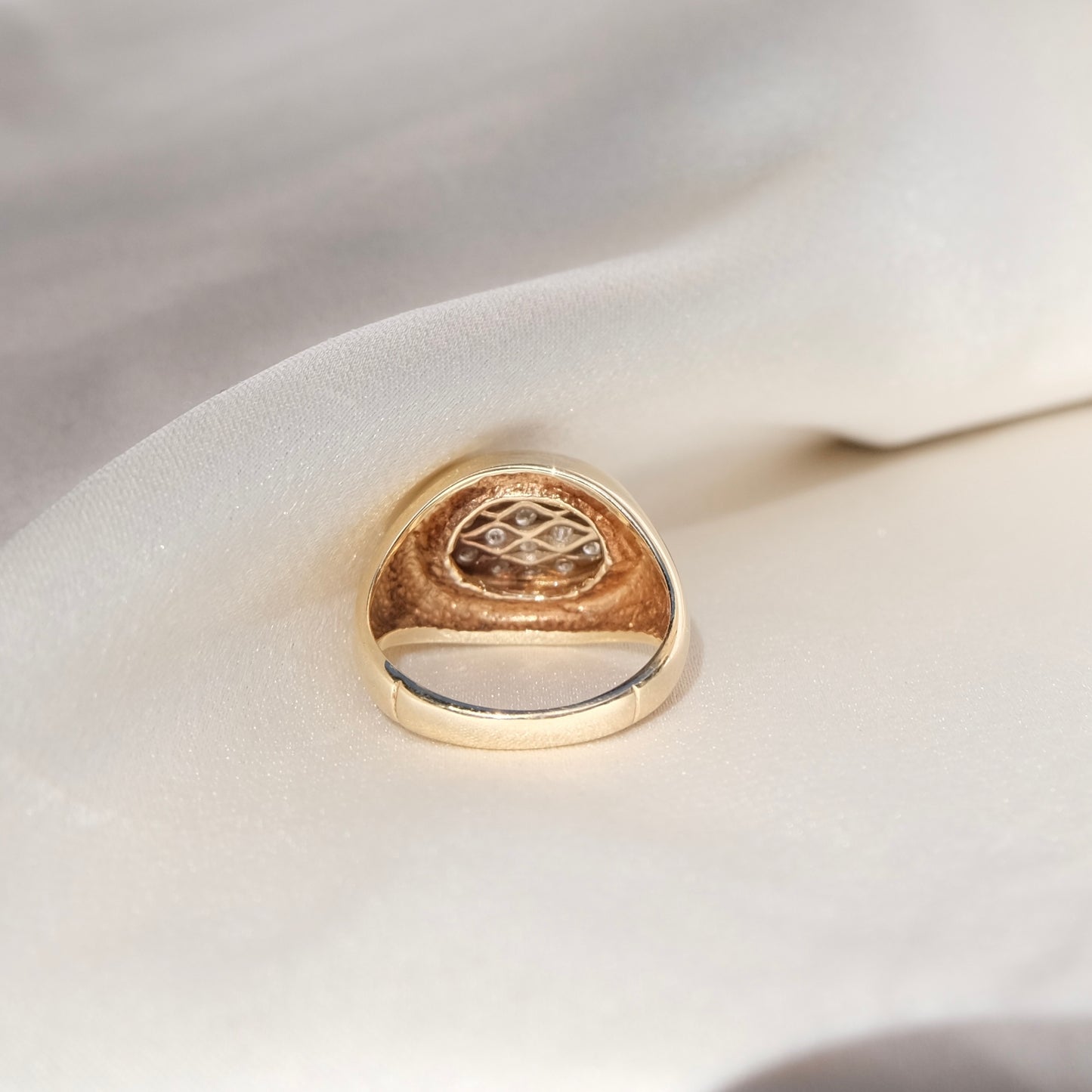 Blanche 14k Diamond Signet