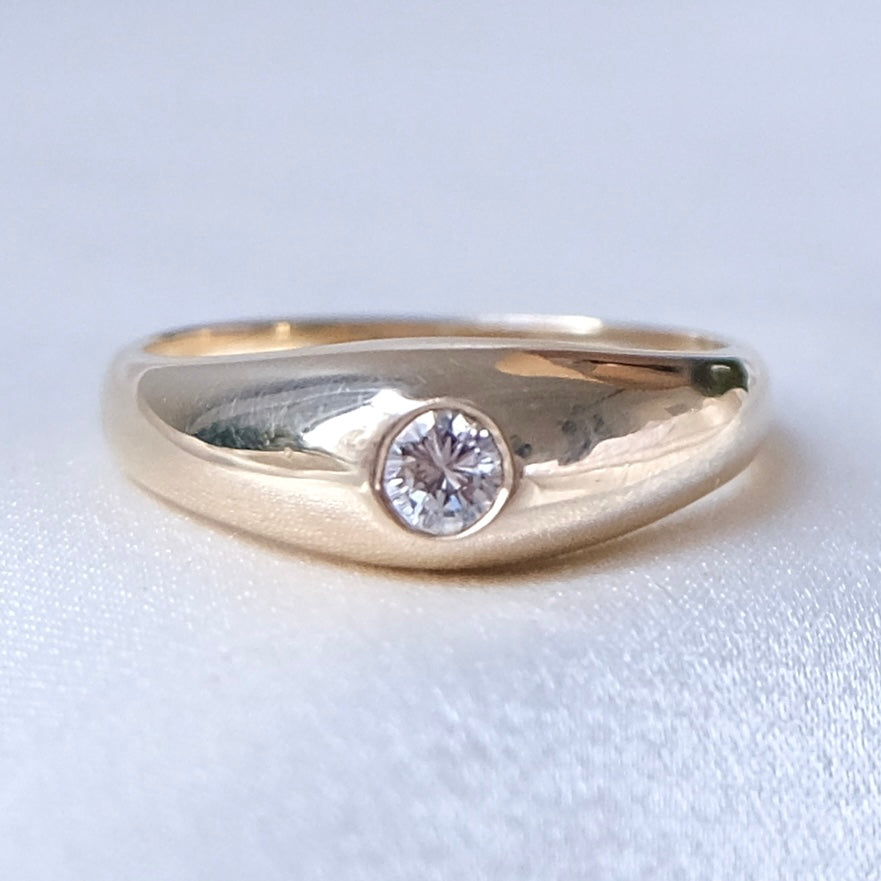 Dali 14K Diamond Dome Ring