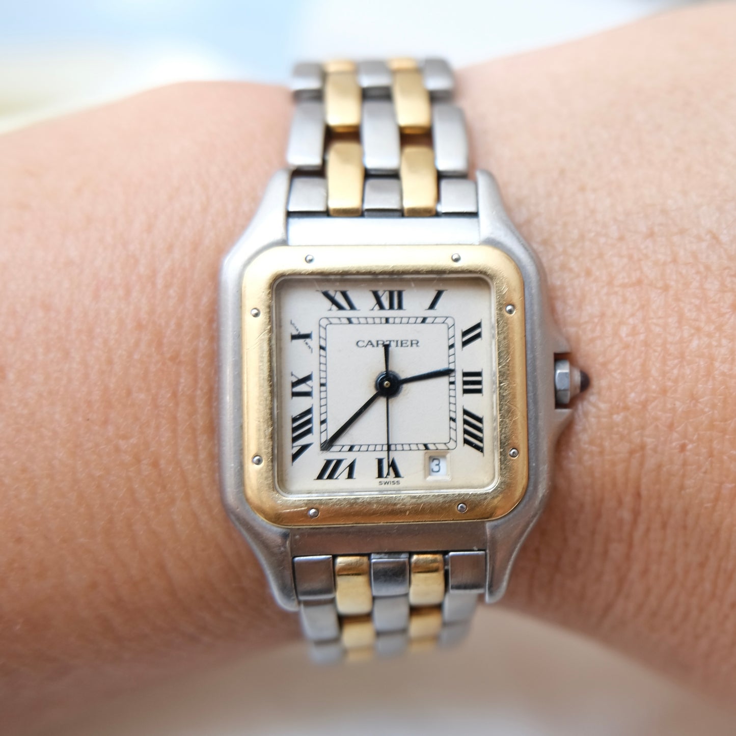 Cartier 18k & Steel Panthere Watch