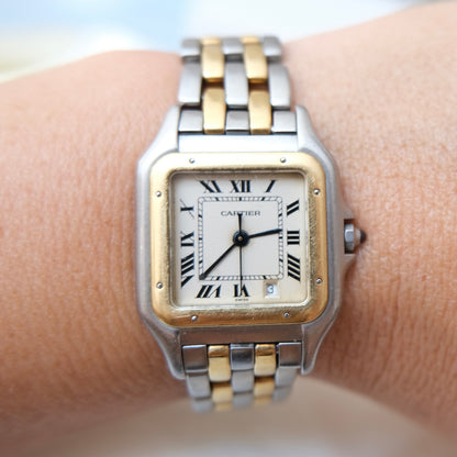 Cartier 18k & Steel Panthere Watch