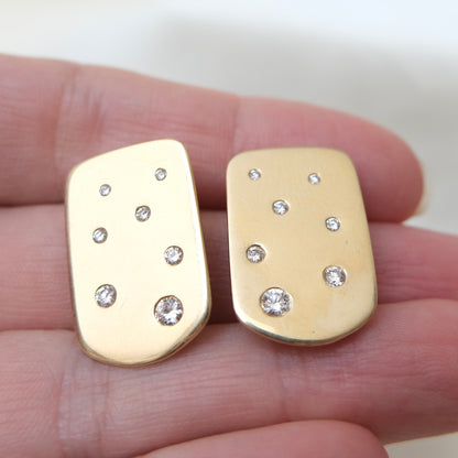 14k Celestial Diamond Earrings