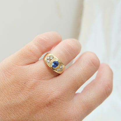 Celeste 14k Sapphire & Diamond Ring
