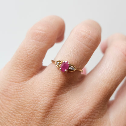 10k Ruby & Diamond Ring