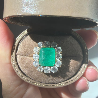 Monarch 18k Emerald & Diamond Ring