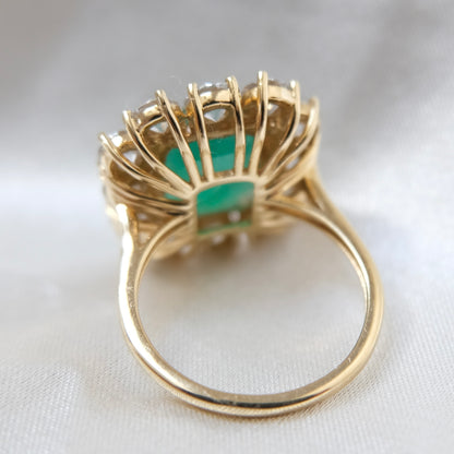 Monarch 18k Emerald & Diamond Ring