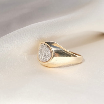 Blanche 14k Diamond Signet