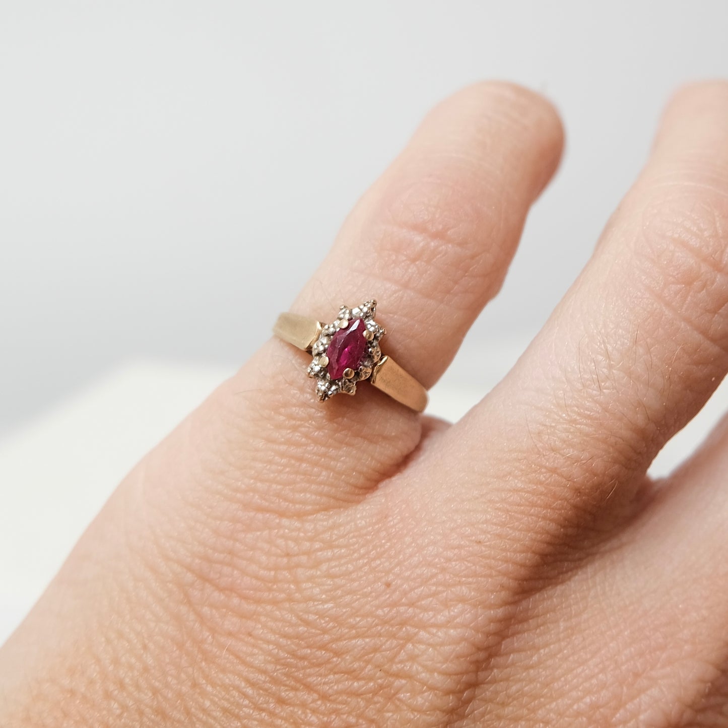 Pinky 10k Ruby Ring