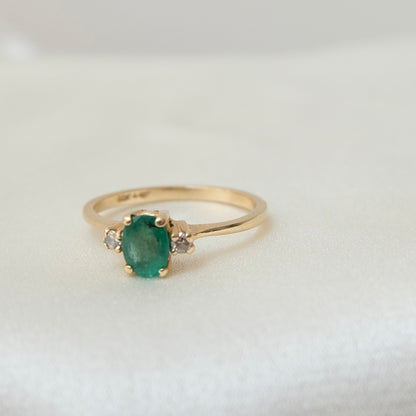 Ricci 14k Emerald & Diamond Ring