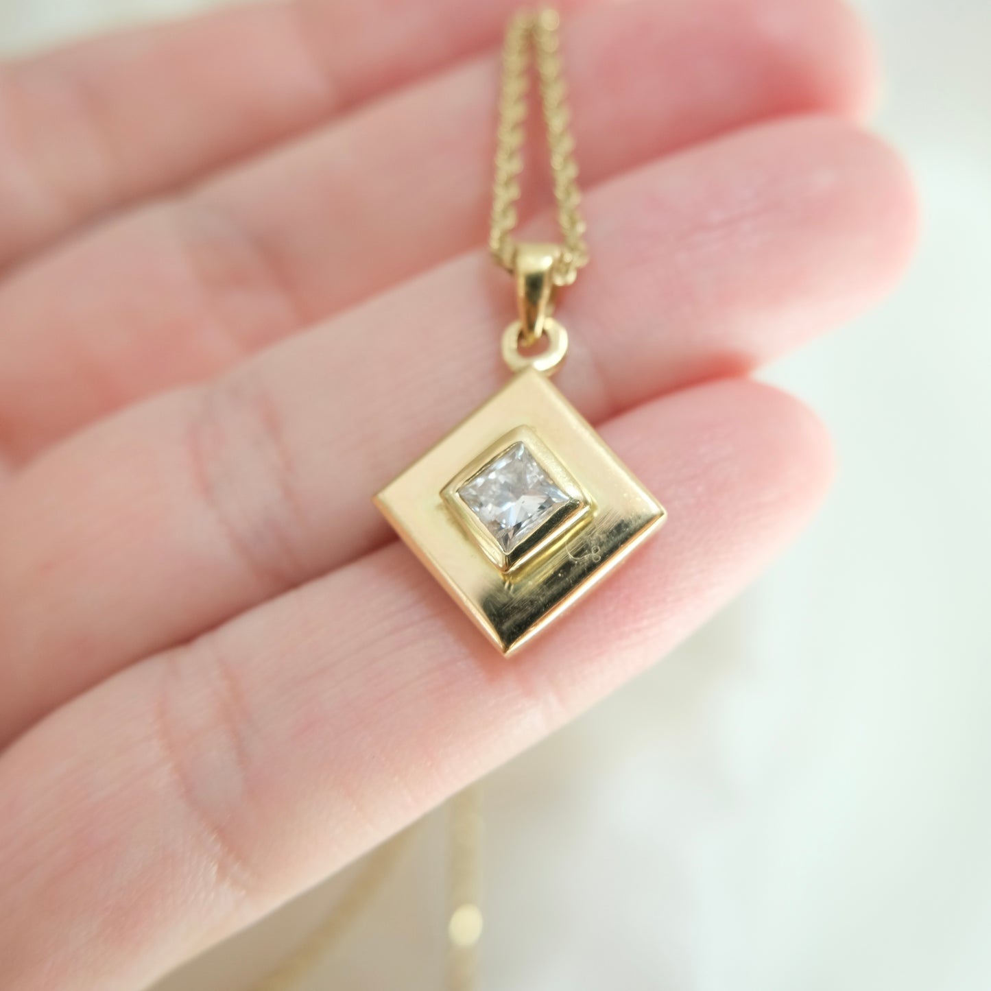 Olsen 18k Diamond Pendant