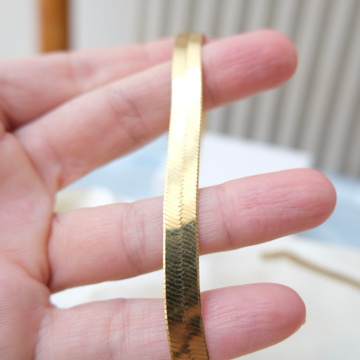 Elia 14k Super Herringbone Necklace