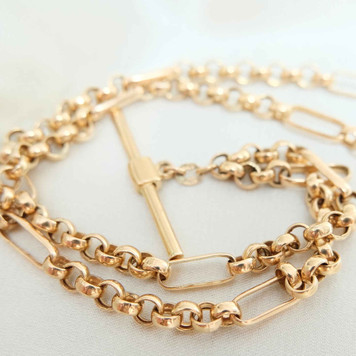 9k Antique Albert Chain