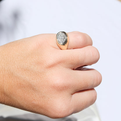 Blanche 14k Diamond Signet