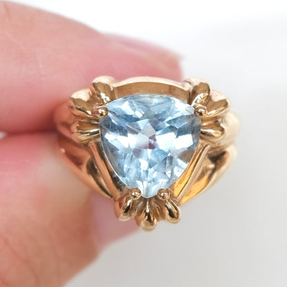 10k Aquamarine Statement Ring