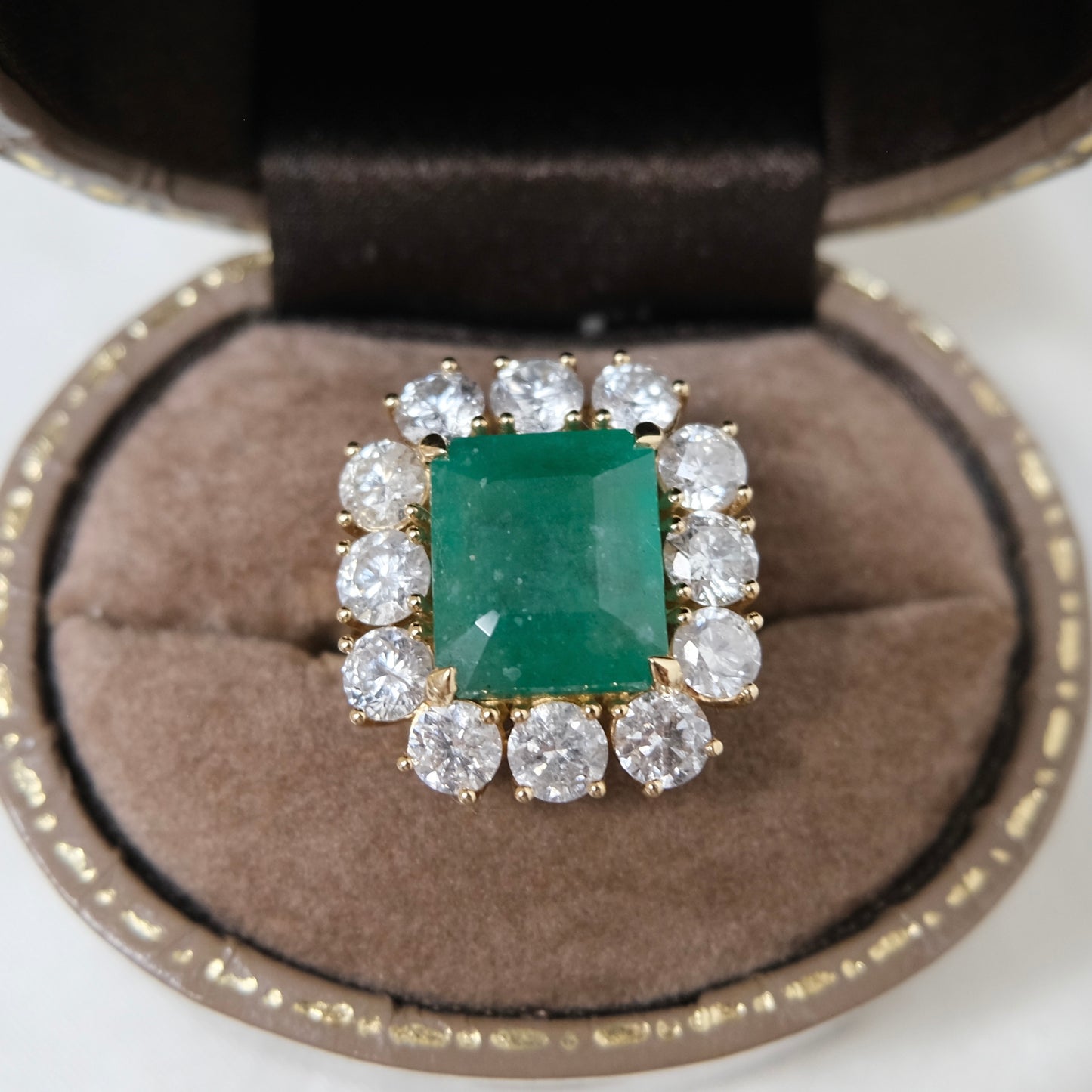 Monarch 18k Emerald & Diamond Ring