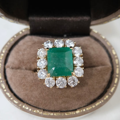 Monarch 18k Emerald & Diamond Ring