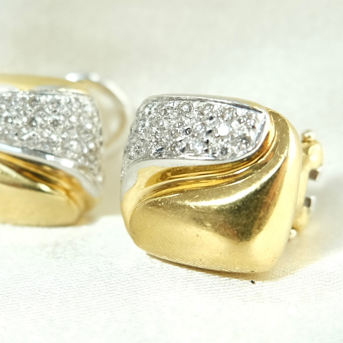 18k Italian Diamond Earrings