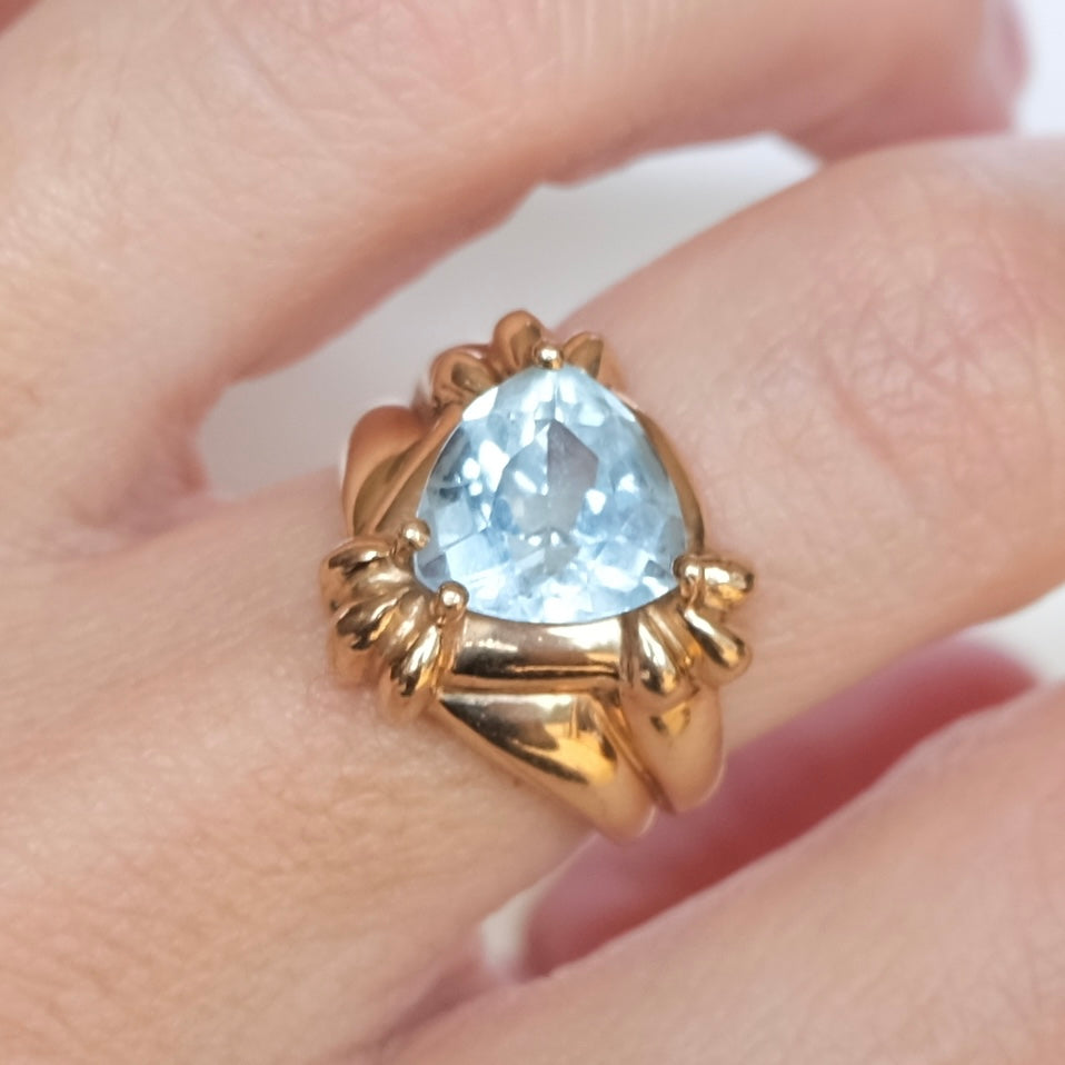 10k Aquamarine Statement Ring