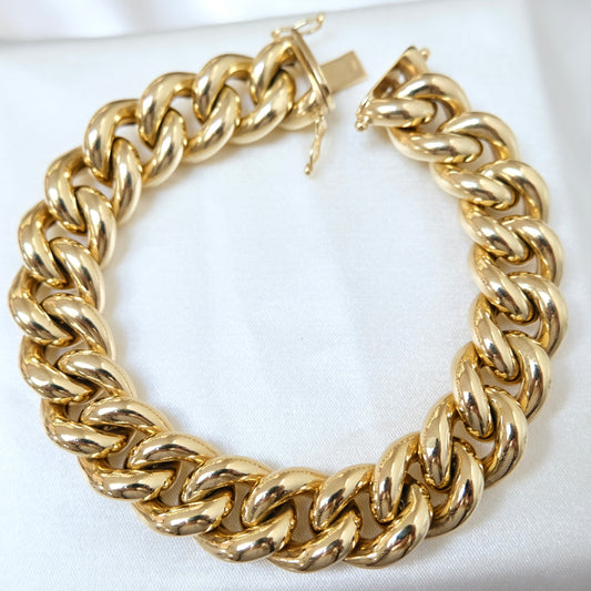 Puff 18k Italian Curb Link Bracelet