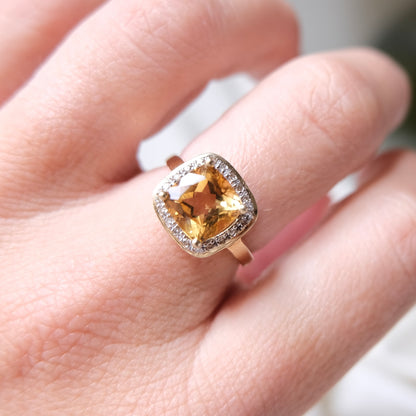 Soleil 14k Citrine Ring