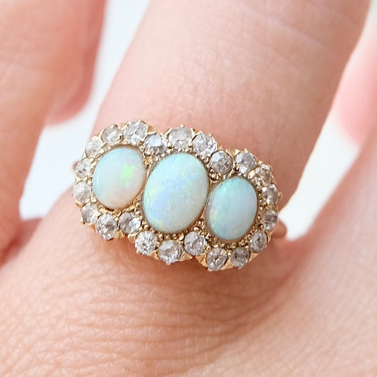Victorian Opal Trilogy Ring