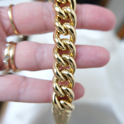 Puff 18k Italian Curb Link Bracelet