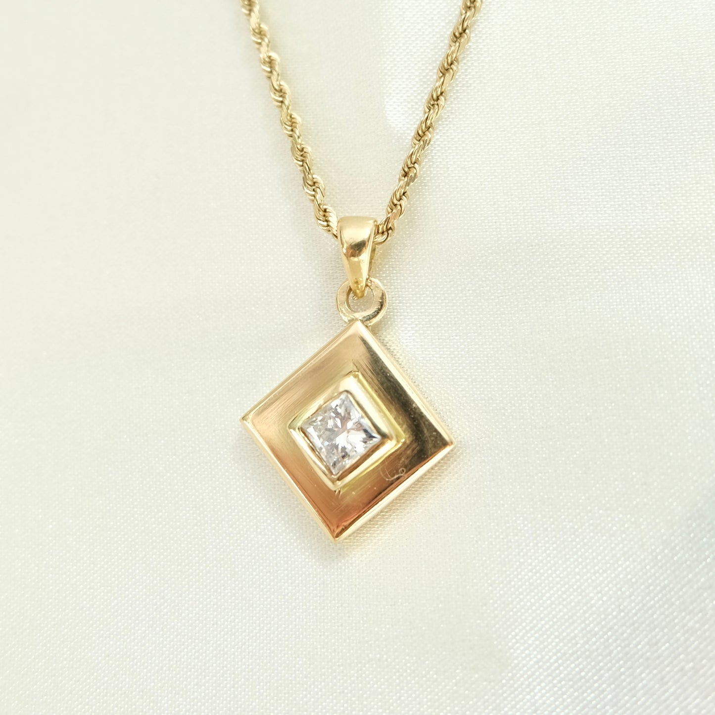 Olsen 18k Diamond Pendant