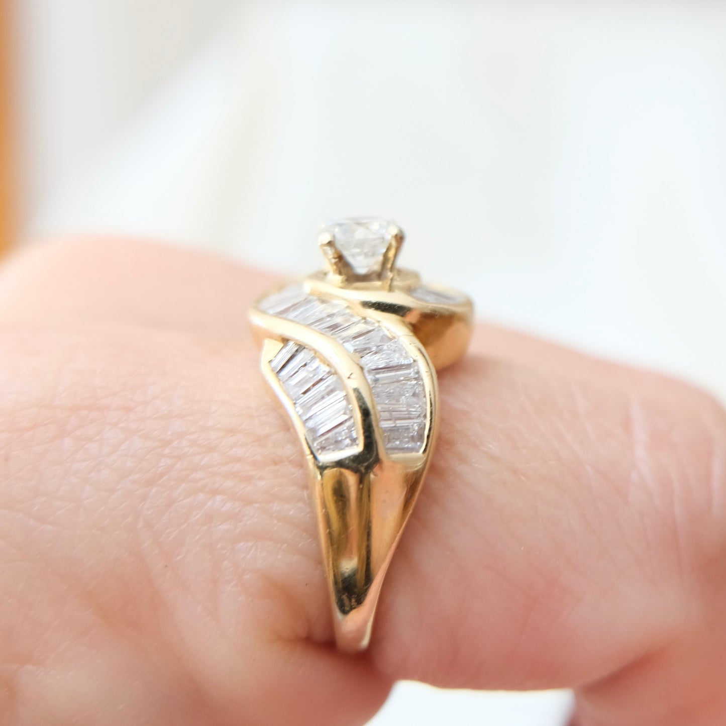 Pronto 14K Baguette Diamond Ring