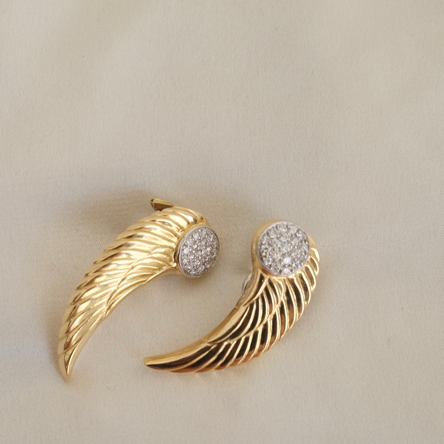 Volare 18k & Diamond Wing Earrings