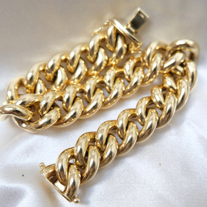 Puff 18k Italian Curb Link Bracelet