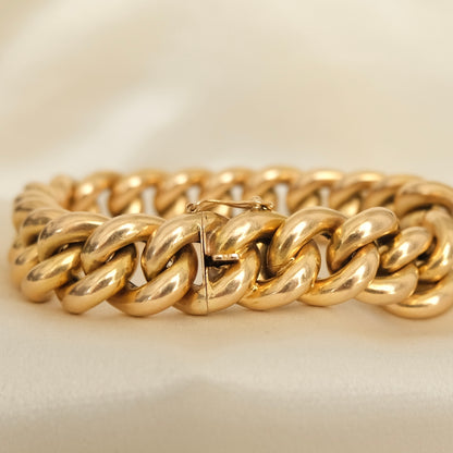 Puff 18k French Curb Link Bracelet