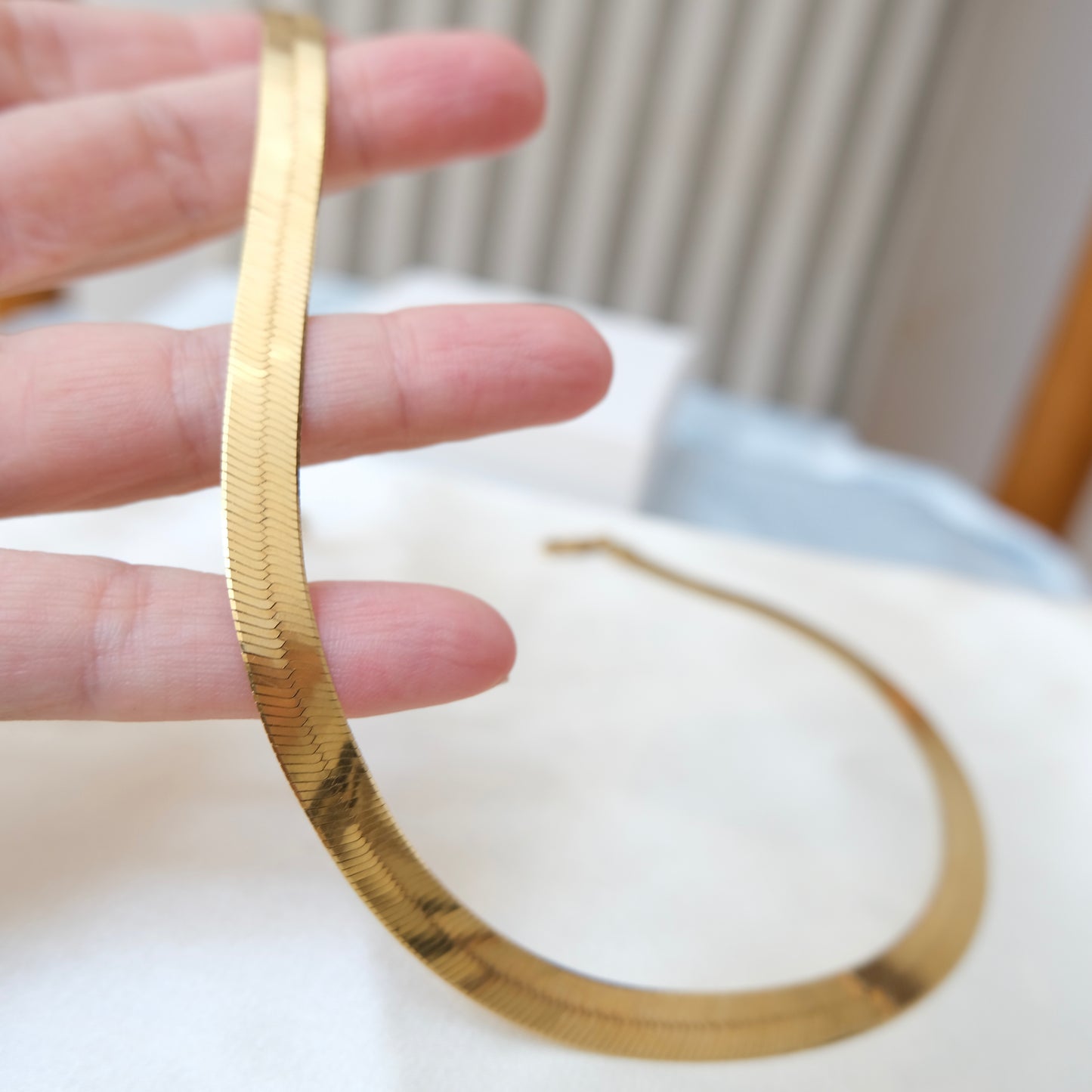 Elia 14k Super Herringbone Necklace