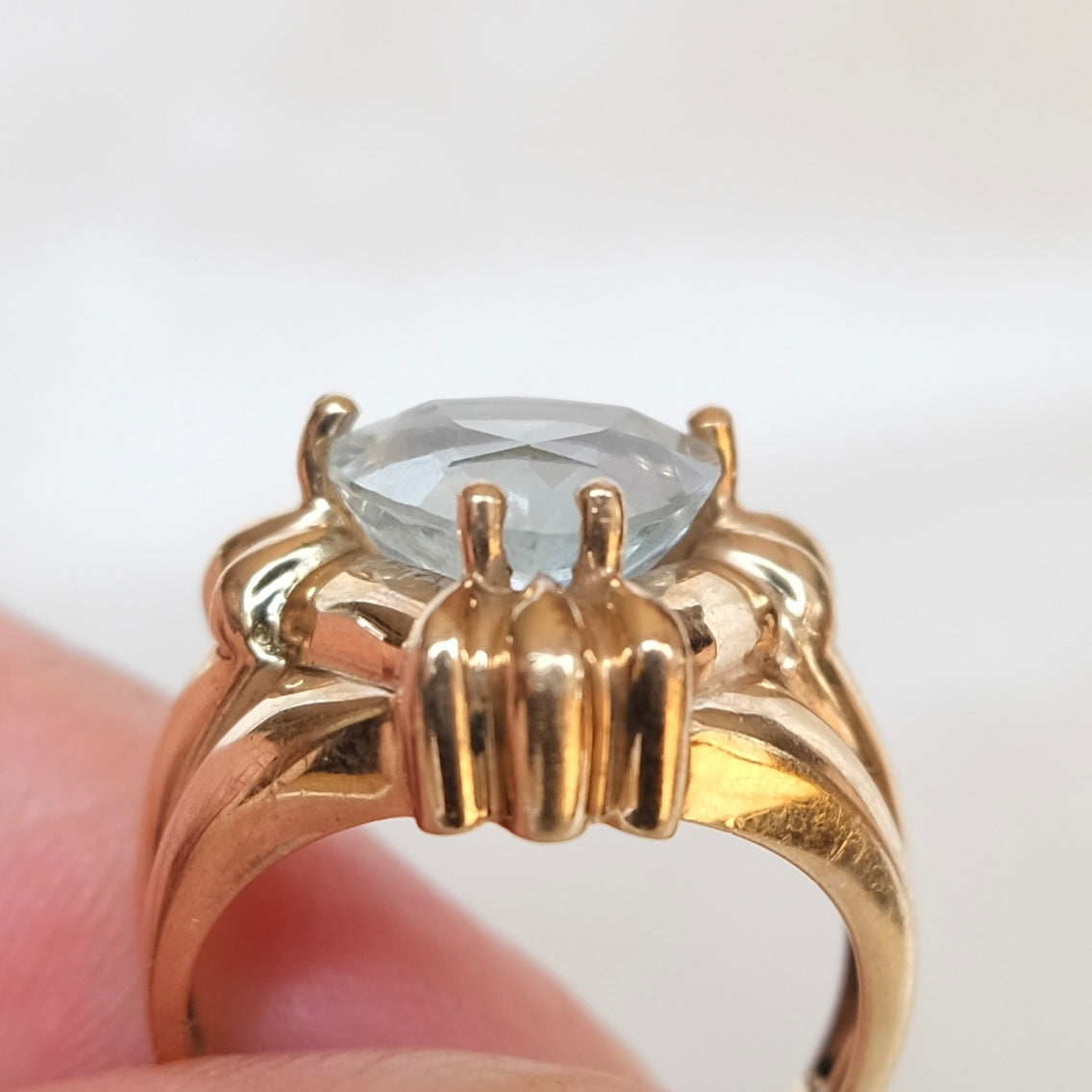 10k Aquamarine Statement Ring