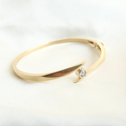 Sylvie 14k Diamond Bangle